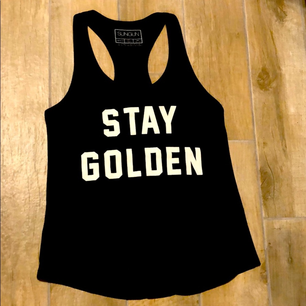 Black workout SUNGUN tank top